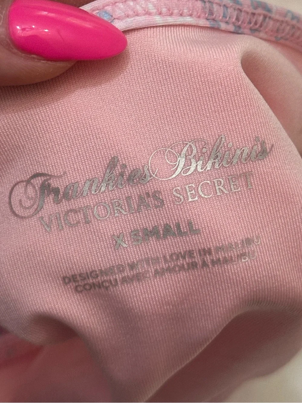 New! Frankie's Bikinis x VS Pink Paisley High-Cut Bikini Bottoms 39067